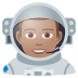 👨🏽‍🚀 man astronaut: medium skin tone display on JoyPixels